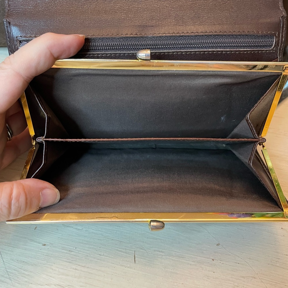 Dior Brown Leather and PVC Trotter Style Wallet/Clutch - Picture 10 of 12